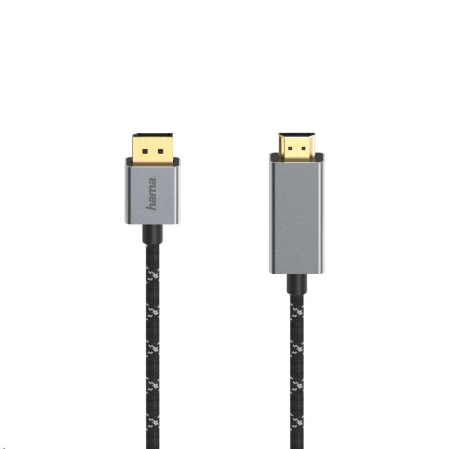 Video-Kabel, DisplayPort-St.HDMI™-St., Ultra-HD 4K@60Hz, Alu, 1,50 m