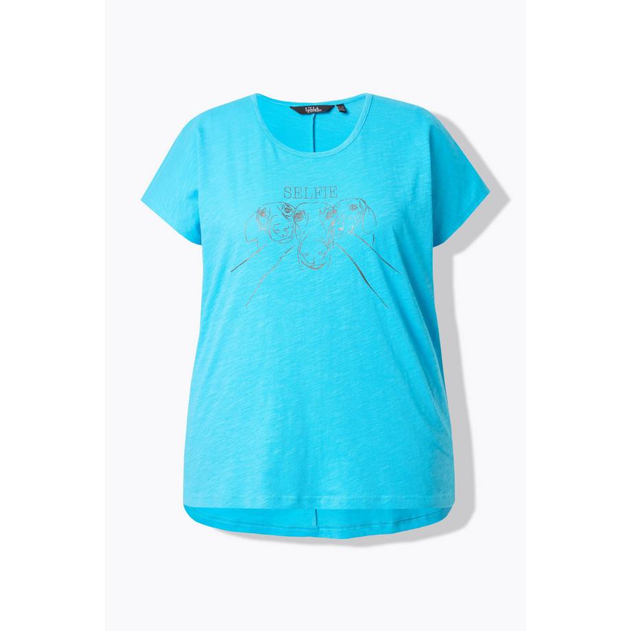 Ulla Popken T-shirt Oversized Motif Animal Métallisé Manches Courtes  