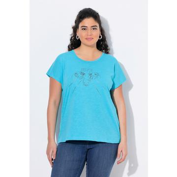 T-shirt oversize à imprimé animal métallisé, col rond et manches courtes