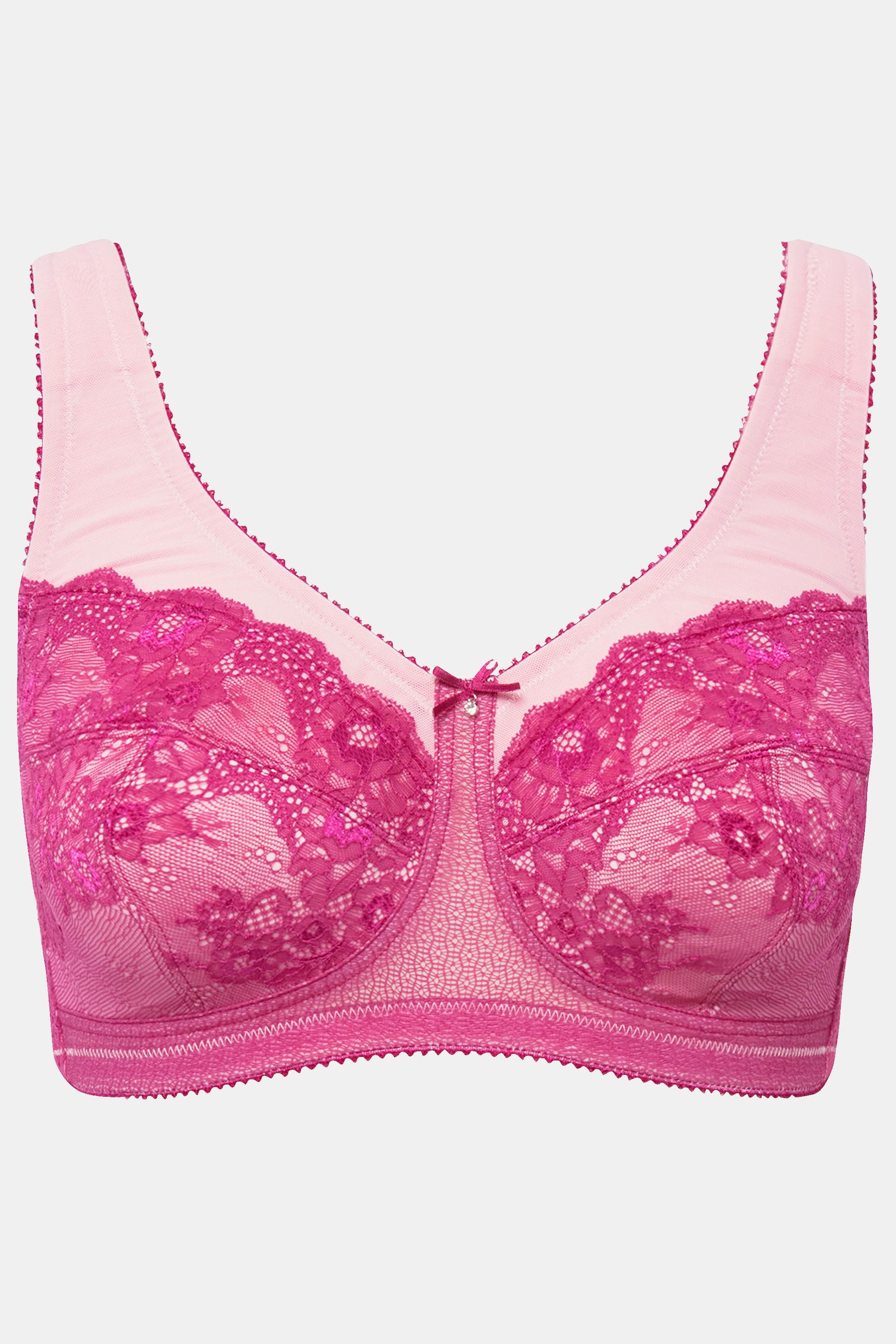Ulla Popken Reggiseno sostenitivo Pizzo senza ferretto Coppa C-D  