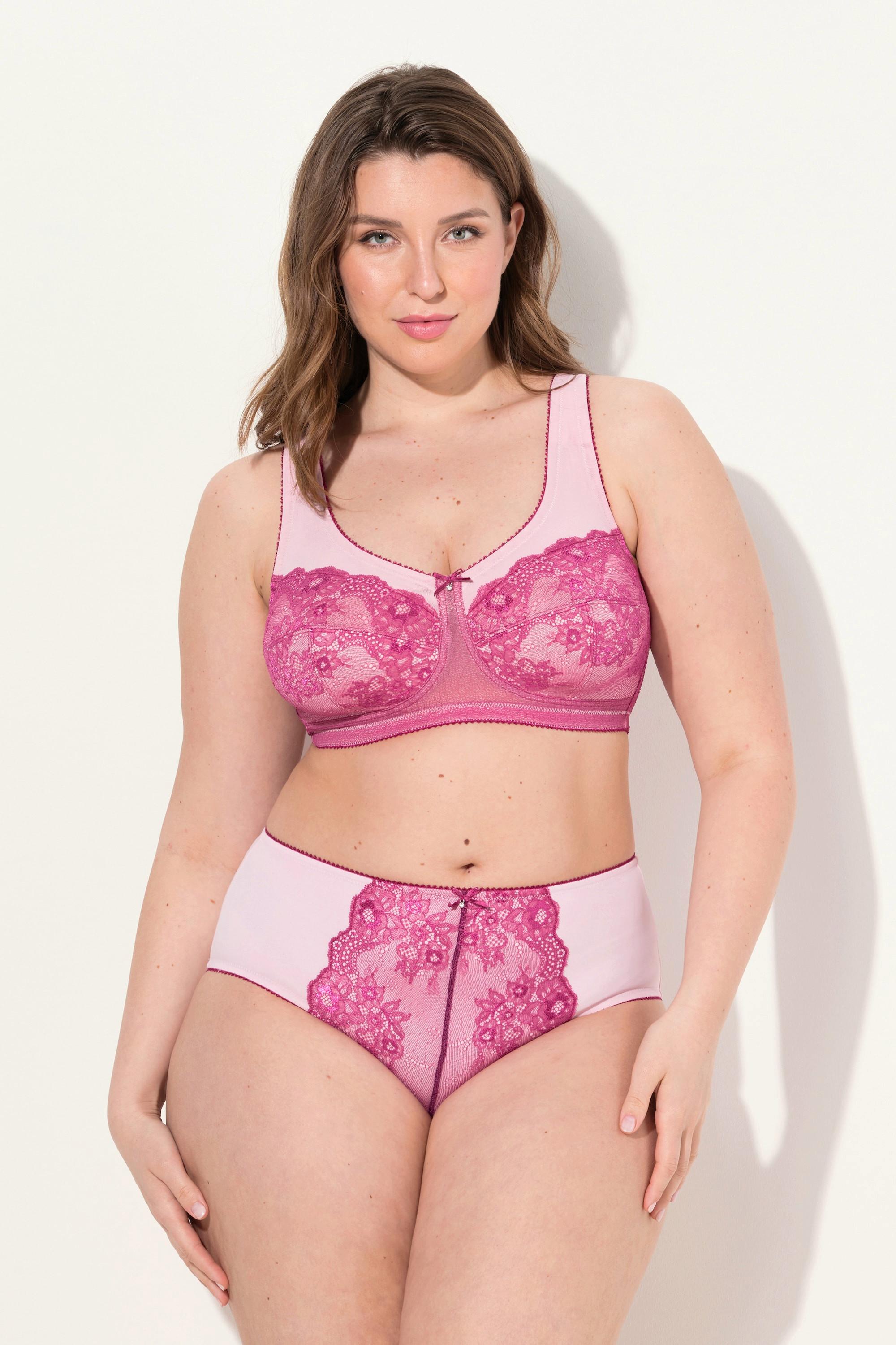 Ulla Popken Reggiseno sostenitivo Pizzo senza ferretto Coppa C-D  