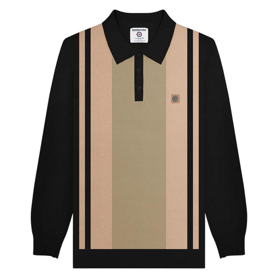 Polo Manches Longues Motif Rétro Aw25