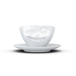 58products Kaffeetasse Zwinkernd weiss  