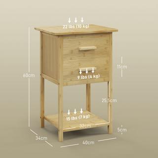 HOMCOM table de chevet  