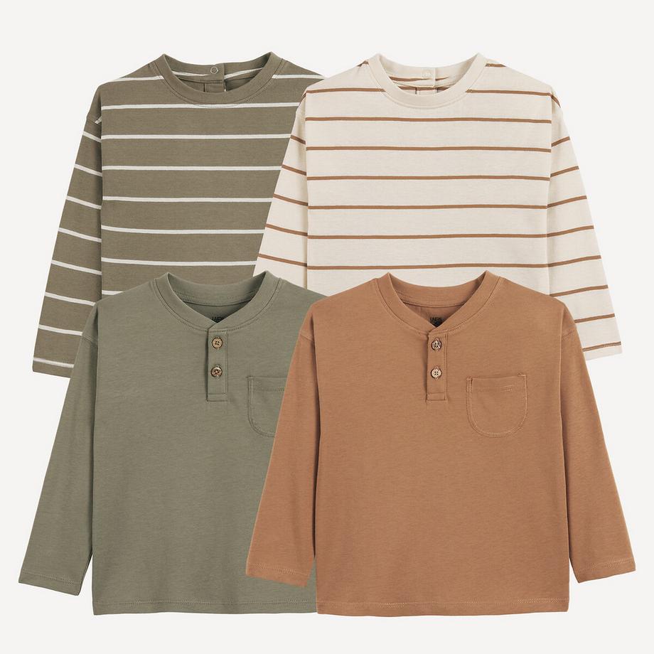 4er-Pack Langarm-Shirts