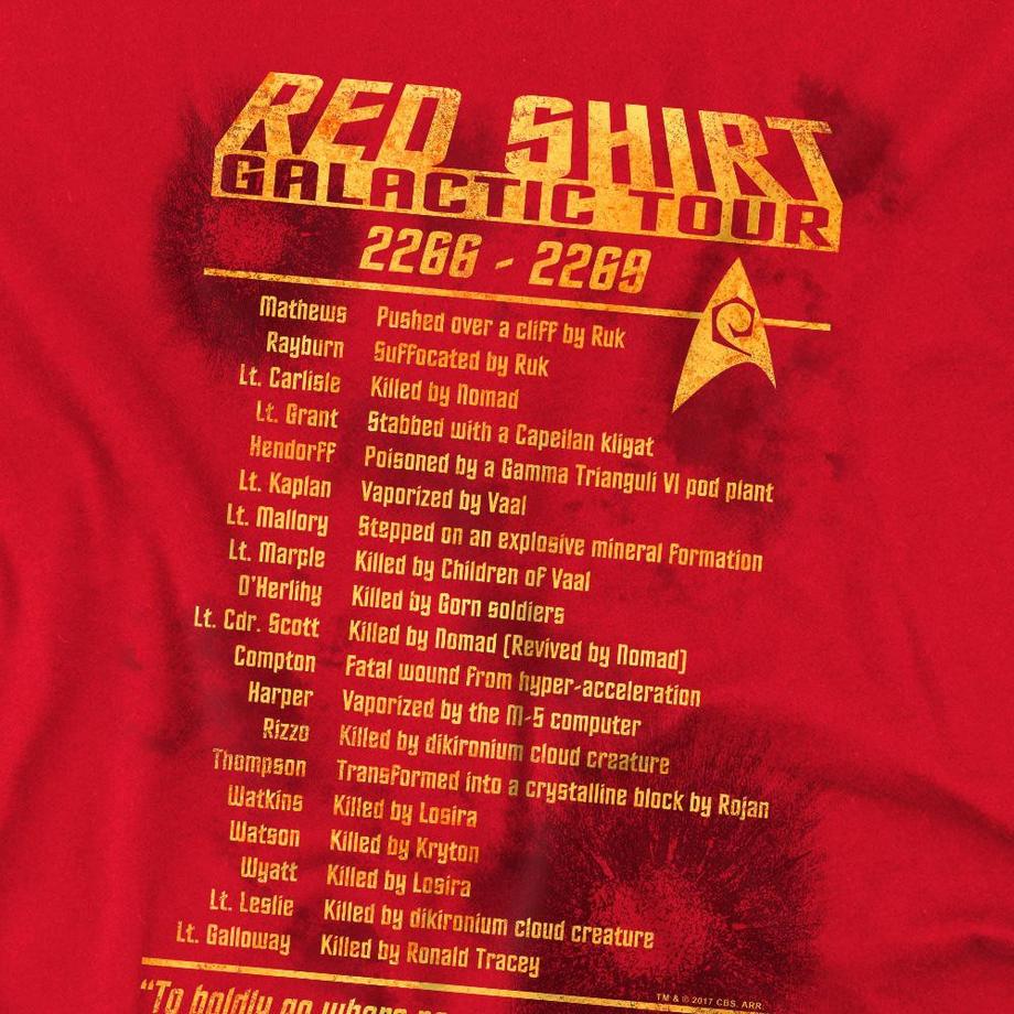 Star Trek Red Shirt Tour T-Shirt  