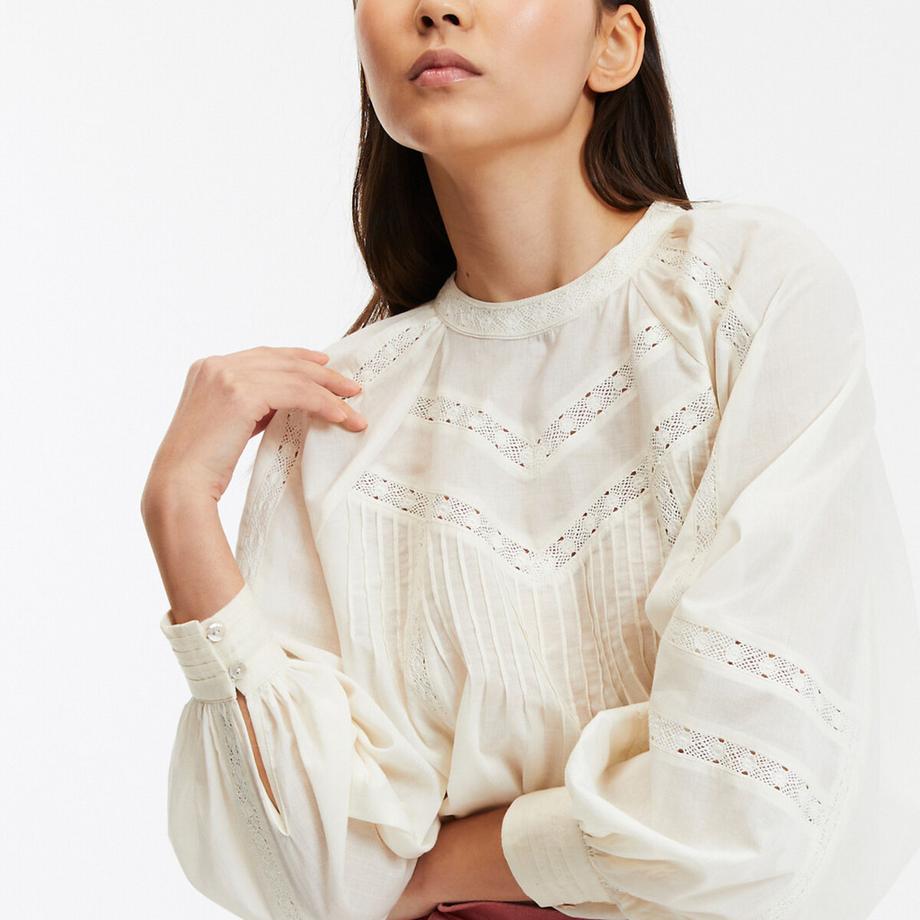 La Redoute Collections Rundhals Bluse  