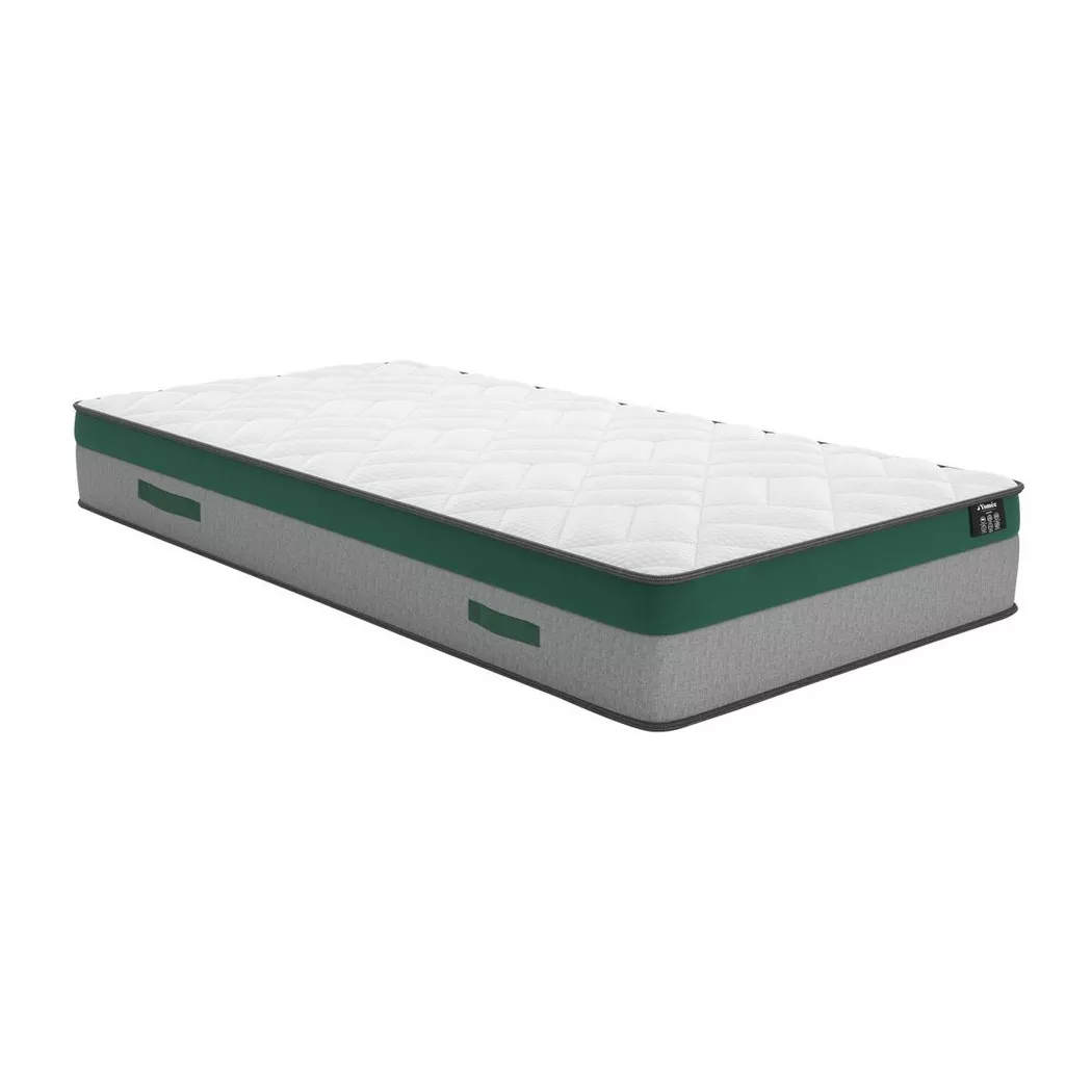 DREAMEA - Matelas ressorts ensachés ép PRESTIGE de 90X190CM, Blanc