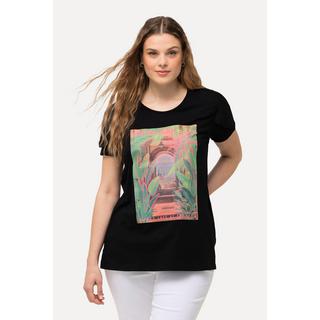 Ulla Popken  T-Shirt, bedruckt, A-Linie, Rundhals, Halbarm 