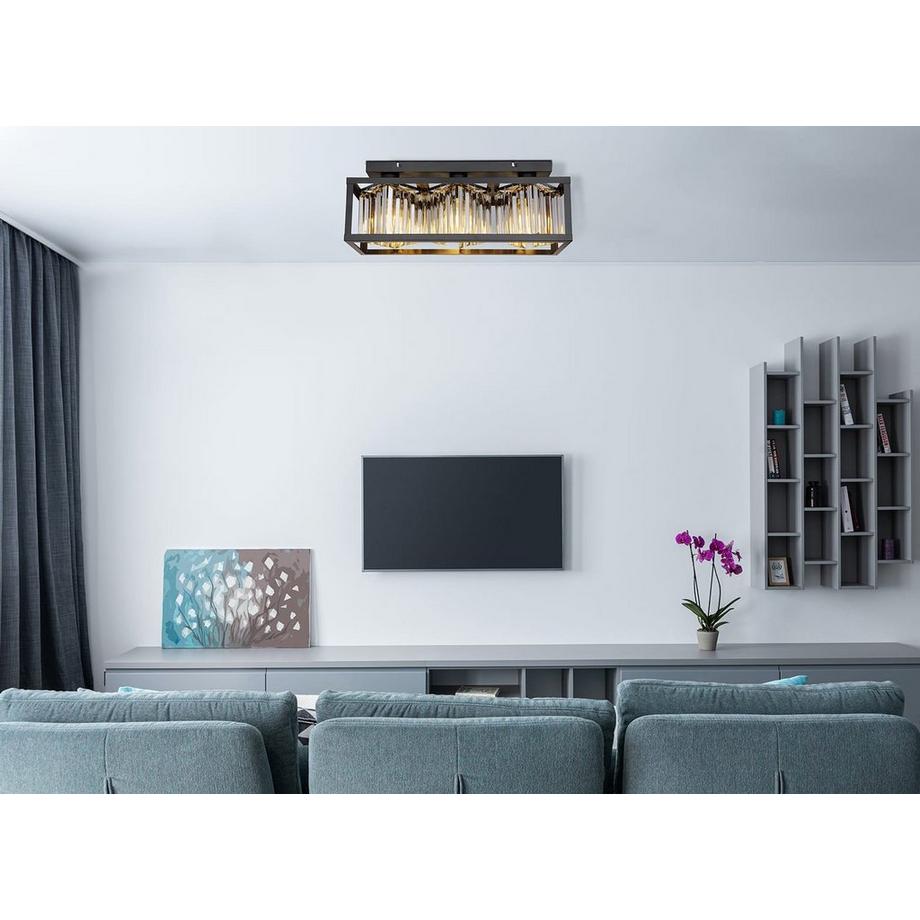 mutoni Plafonnier Mathilde I métal noir mat 3xE27  