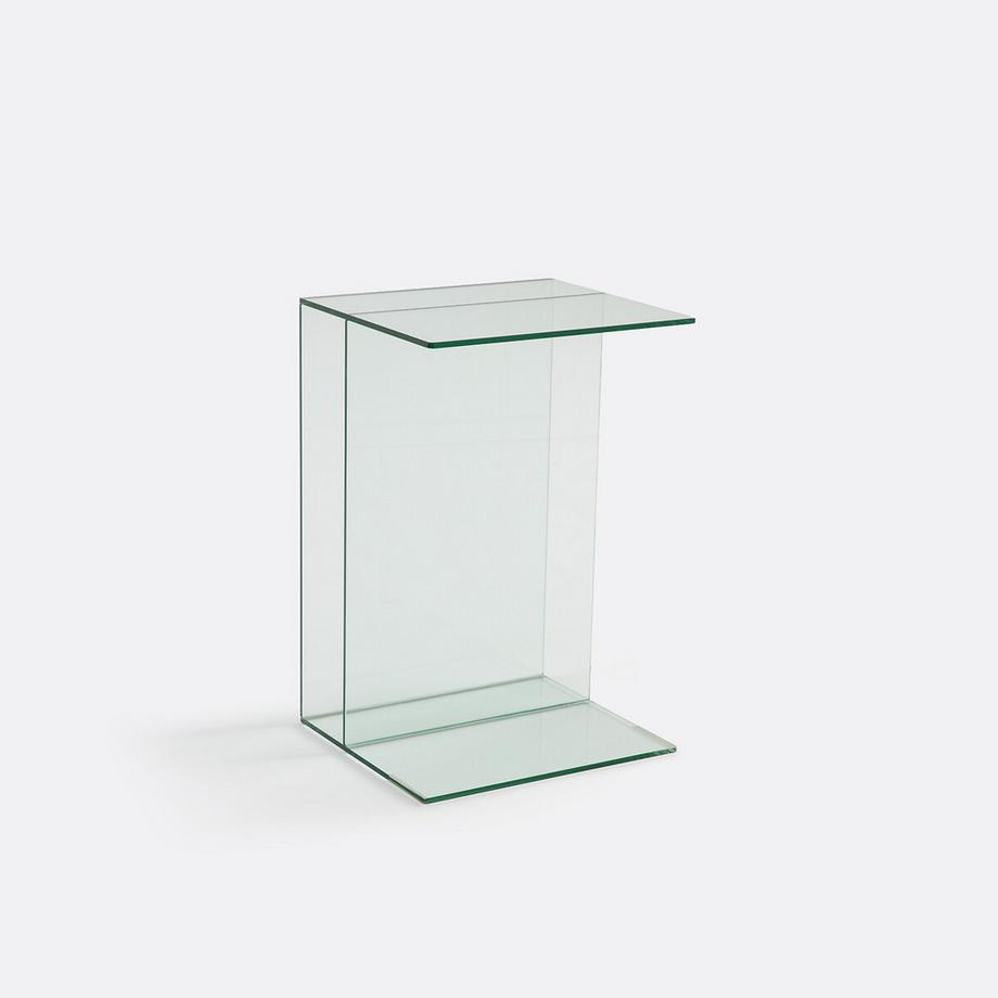 Bout de canapé en verre trempé