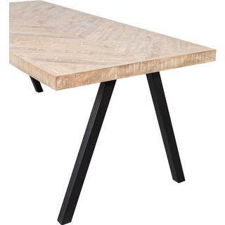 mutoni Table à manger Tablo Mango Herringbone 180x90 pieds carrés  