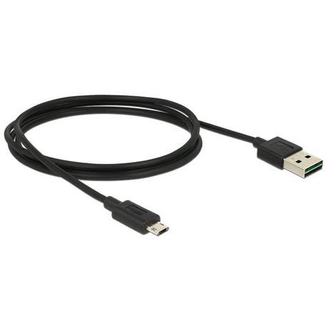 DeLock  83844 USB Kabel 1 m USB 2.0 USB A Micro-USB B Schwarz 