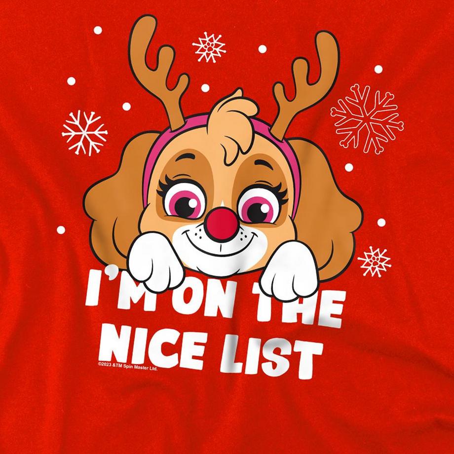 PAW PATROL  Nice List Felpa Con Cappuccio Skye 