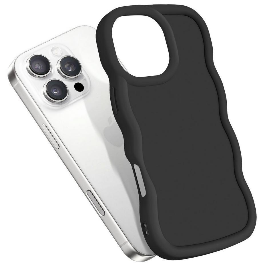 Avizar  Coque Silicone iPhone 16 Pro Max Noir 