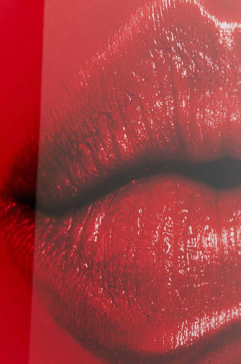 KARE Design Glasbild Red Lips 120x80  