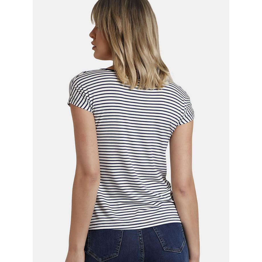 Admas Rayas T-Shirt Manica Corta a Righe  