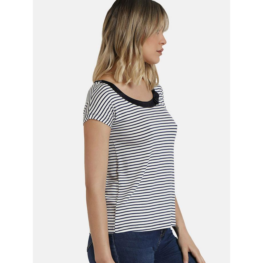 Admas Rayas T-Shirt Manica Corta a Righe  