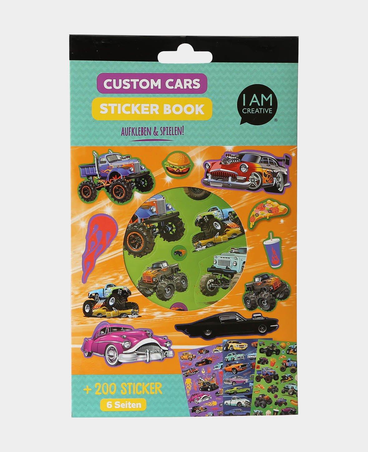 I am Creative  I am Creative Stickerbuch Cars Dekorativer Aufkleber Mehrfarbig 200 Stück(e) 