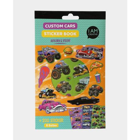 I am Creative  I am Creative Stickerbuch Cars sticker decorativi Multicolore 200 pz 