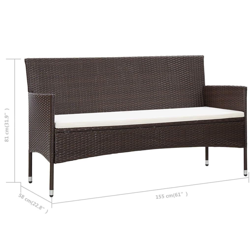 VidaXL Gartensofa rattan  