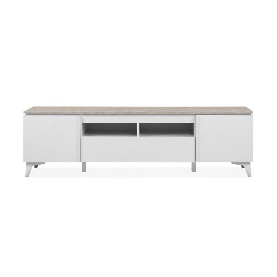 Meuble TV 2 Portes 1 Tiroir L177 cm - BERTRIX