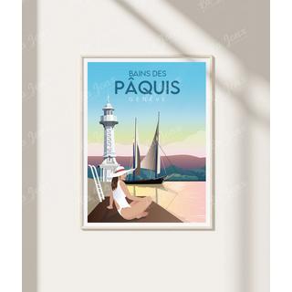 La-Jonx Bains des Pâquis - Le ponton - Poster  