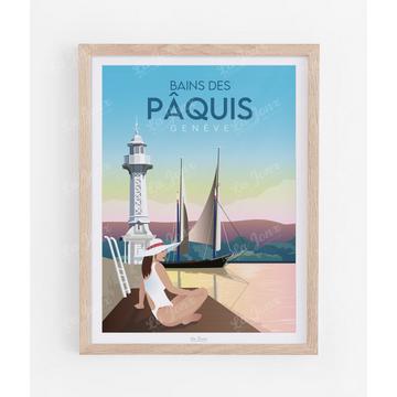 Bains des Pâquis - Le ponton - Poster