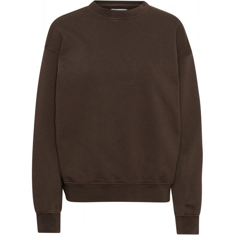 Sweatshirt mit Rundhalsausschnitt  Organic oversized coffee brown