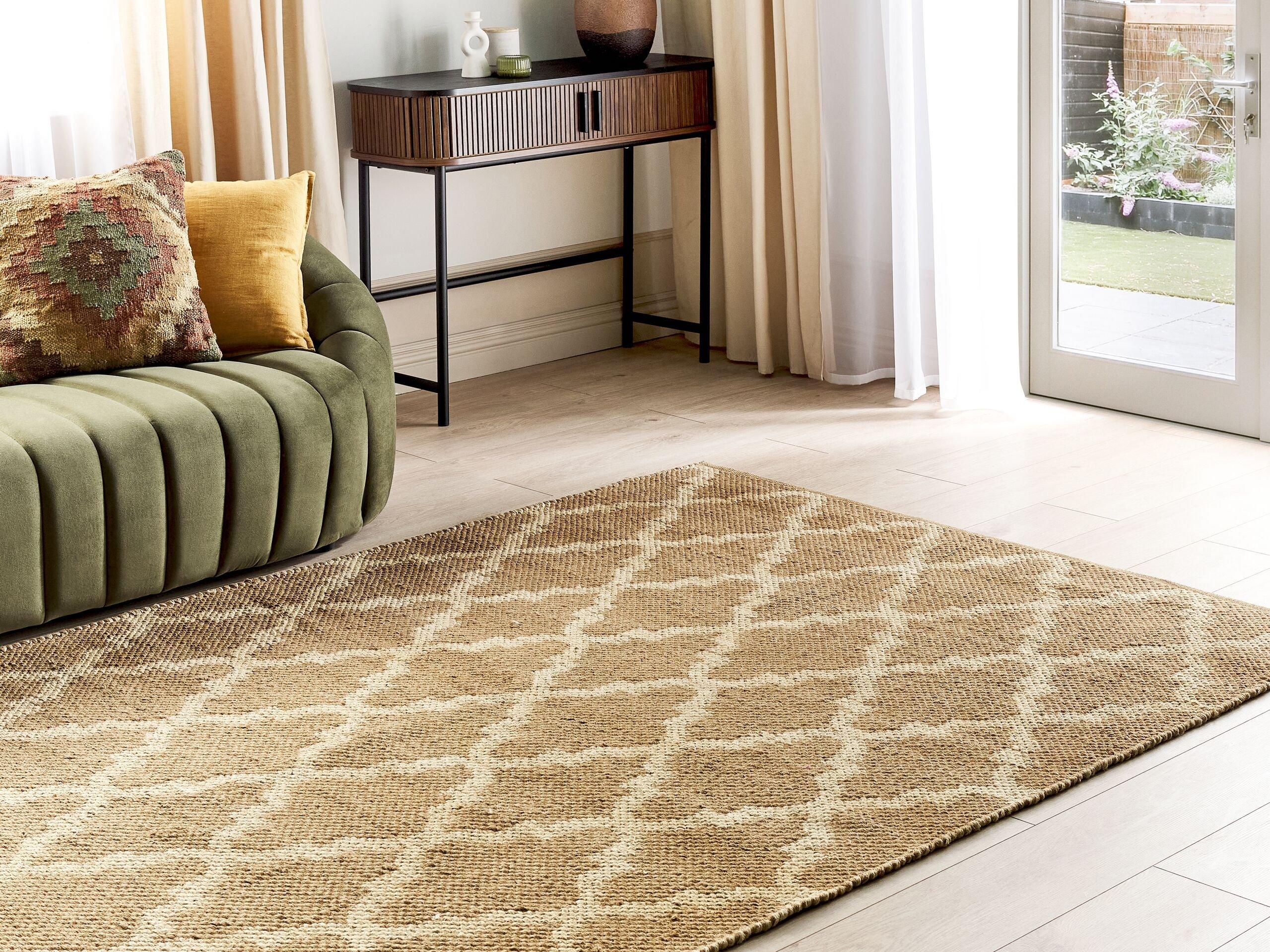 Beliani Tapis en Jute Boho MERMER  