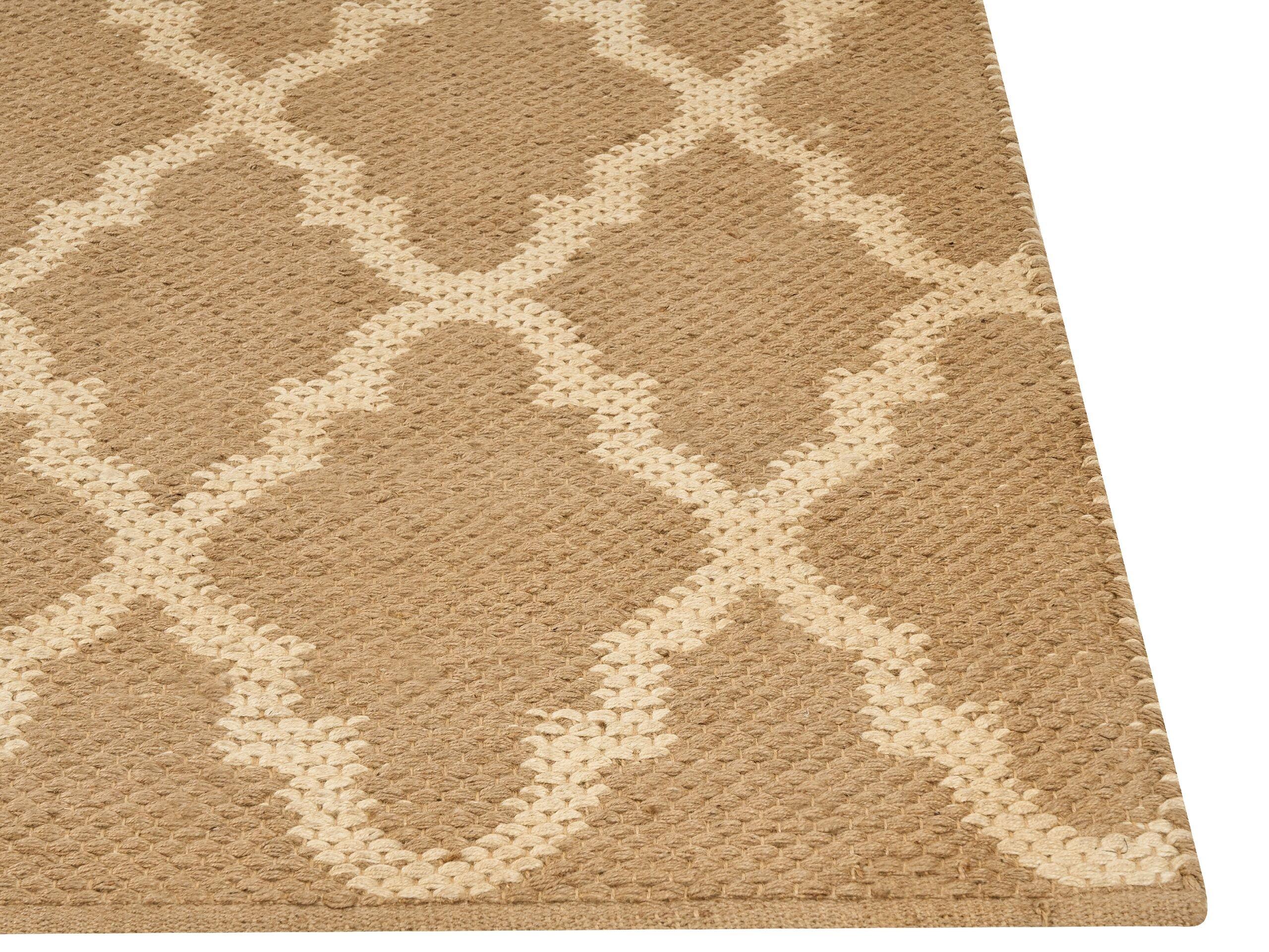 Beliani Teppich aus Jute Boho MERMER  