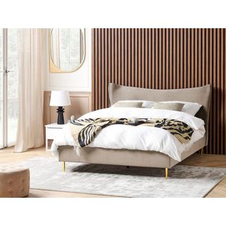 Beliani Bett mit Lattenrost aus Samtstoff Modern CHALEIX  