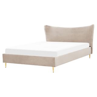 Beliani Bett mit Lattenrost aus Samtstoff Modern CHALEIX  