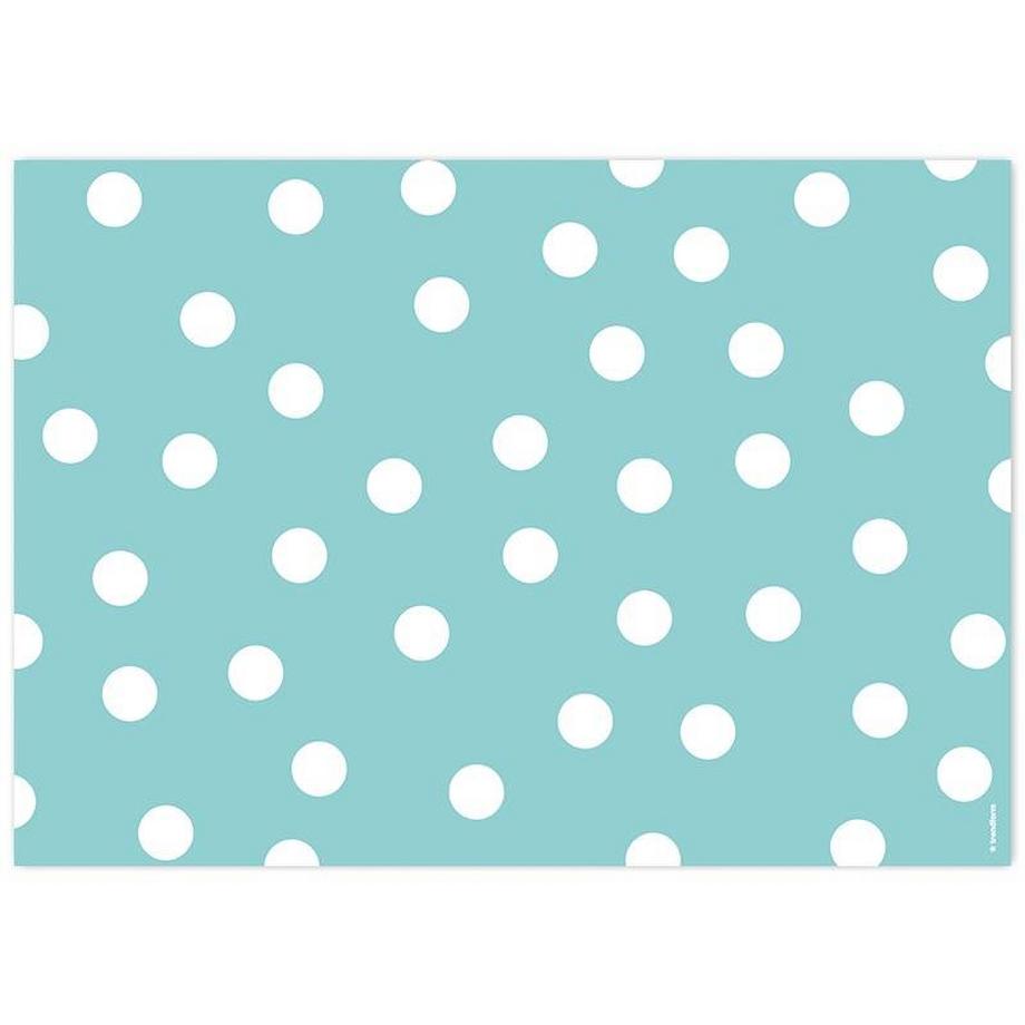 trendform Sets de table en papier POLKA AQUA 4 x 12 feuilles  