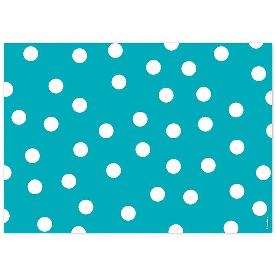trendform Sets de table en papier POLKA AQUA 4 x 12 feuilles  