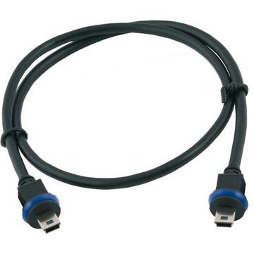 Mobotix MX-CBL-MU-STR-5 USB Kabel 5 m USB 2.0 Mini-USB A Schwarz