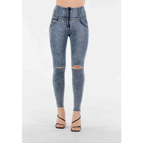 FREDDY  Jeans push up WR.UP® taille haute en denim navette effet marbré avec déchirures 