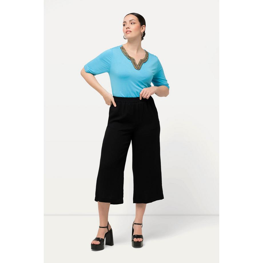 Ulla Popken Jupe-culotte Longueur Mollet Jambe Large Taille Élastique  