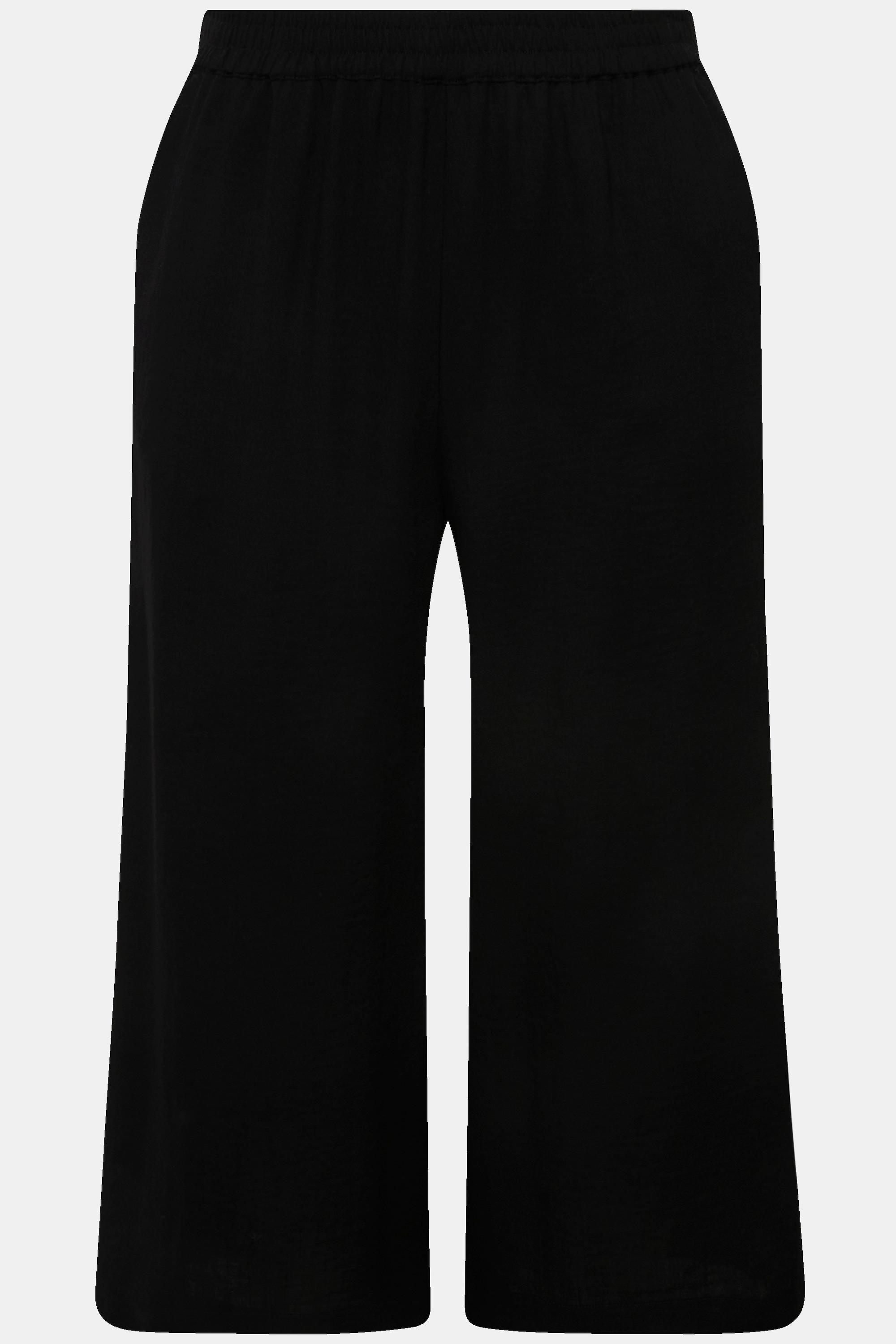 Ulla Popken Culotte Lunghezza Polpaccio Gamba Larga Vita Elastica  