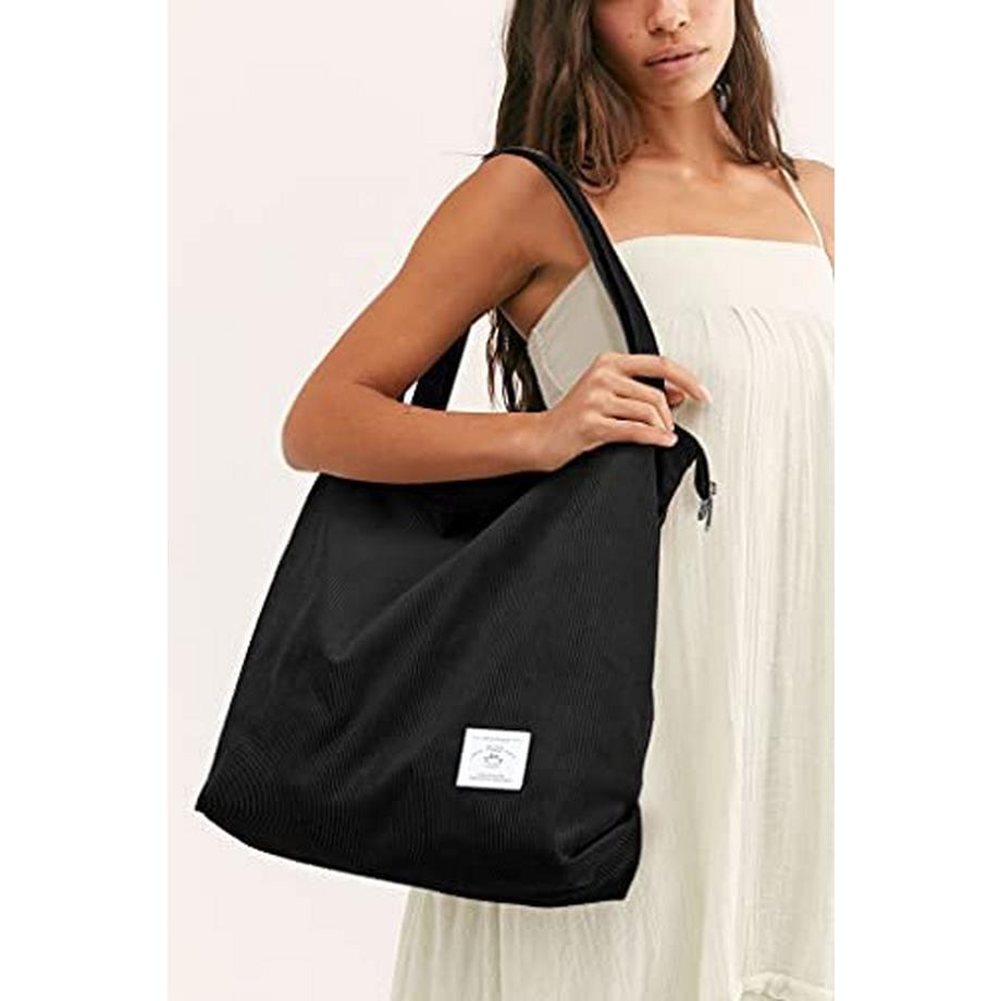 Only-bags.store Cord Reissverschluss Umhängetasche Gross Shopper Tote Bag Handtasche  