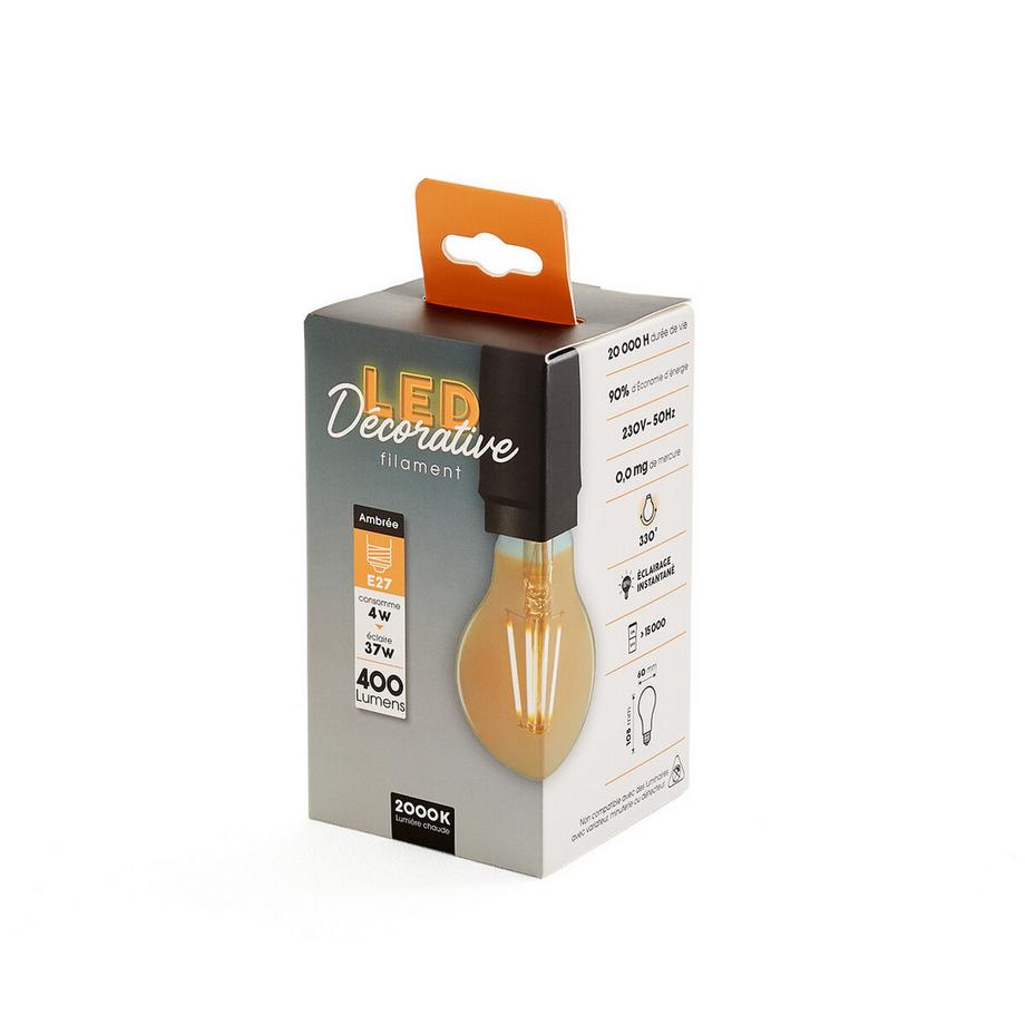 La Redoute Intérieurs Ampoule globe ambre Ø6 cm  