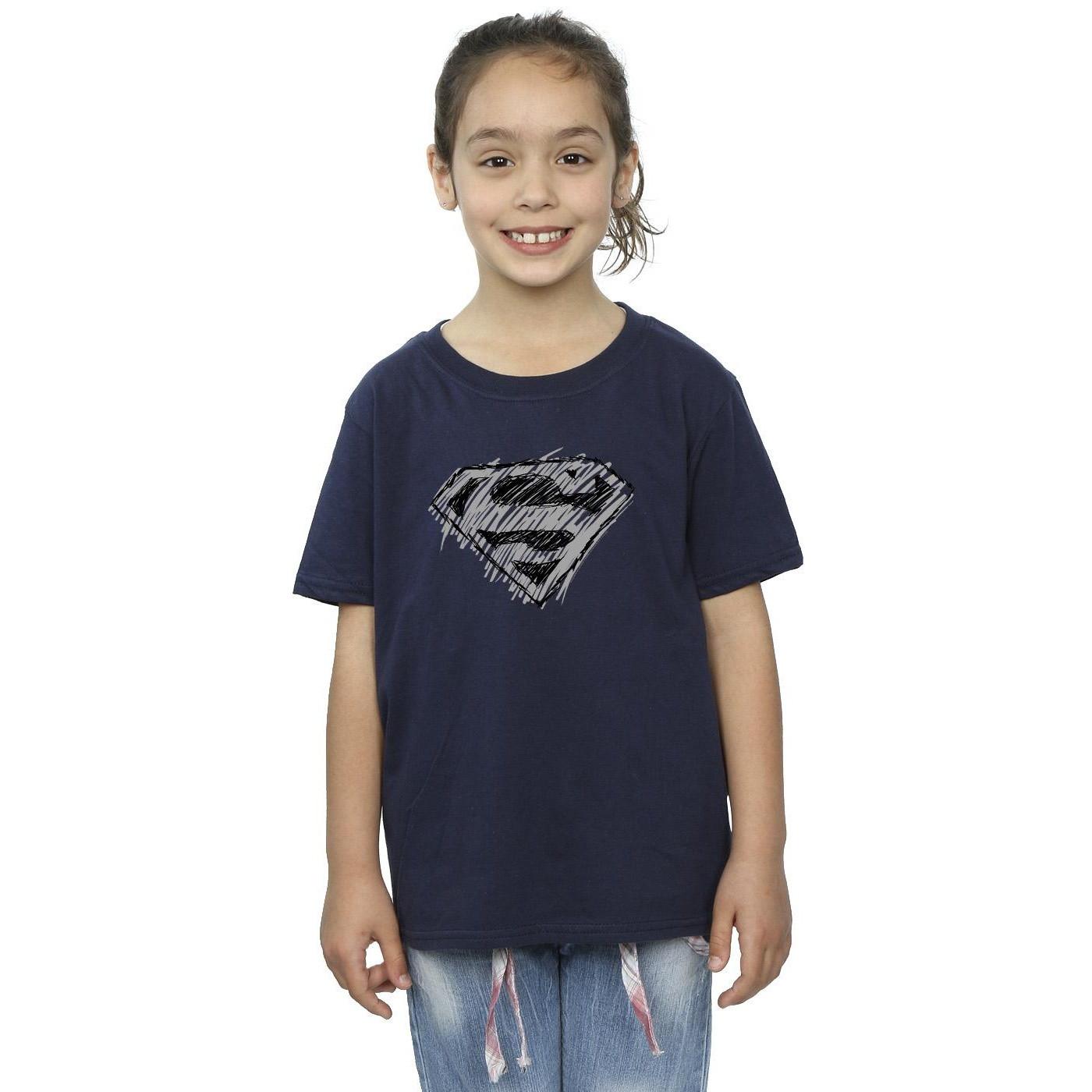 DC COMICS  Superman Logo Sketch TShirt 