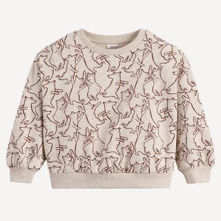 La Redoute Collections  Sweatshirt mit Rundhals und Teddy-Aufdruck 