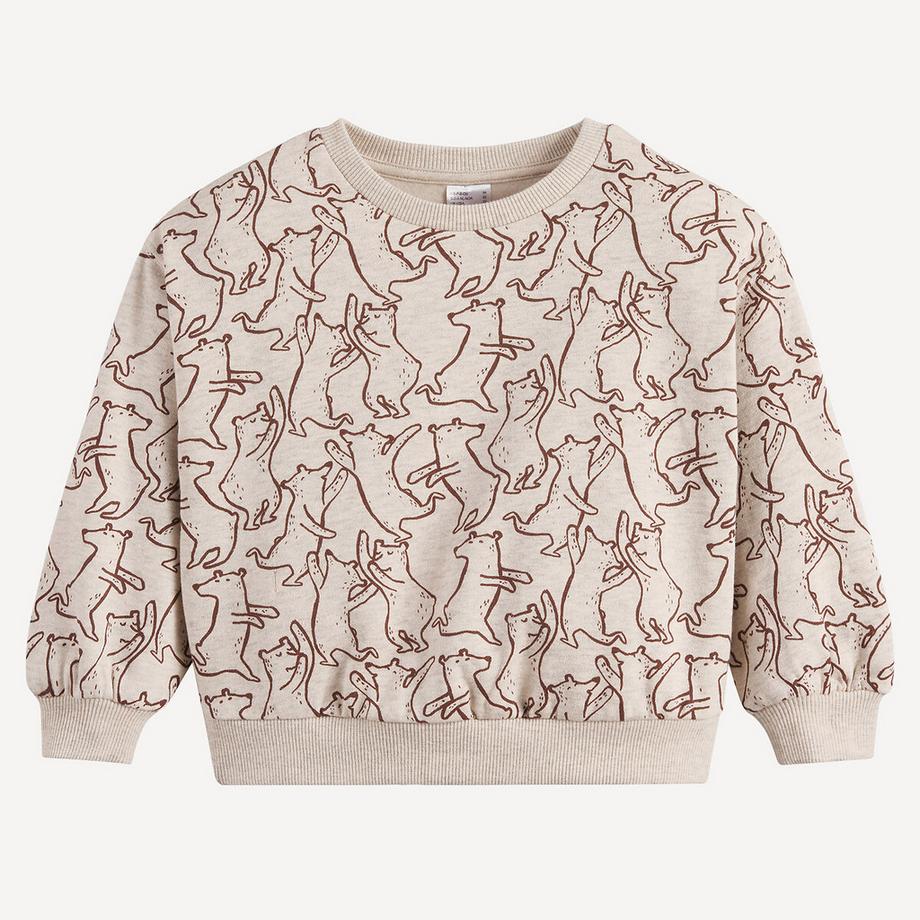 Sweatshirt mit Rundhals und Teddy-Aufdruck