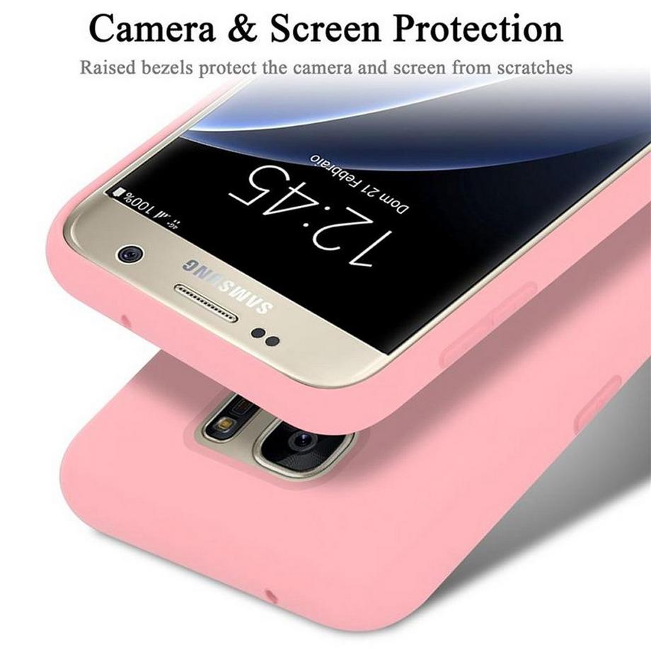 Cadorabo  Housse compatible avec Samsung Galaxy S7 - Coque de protection en silicone TPU flexible 