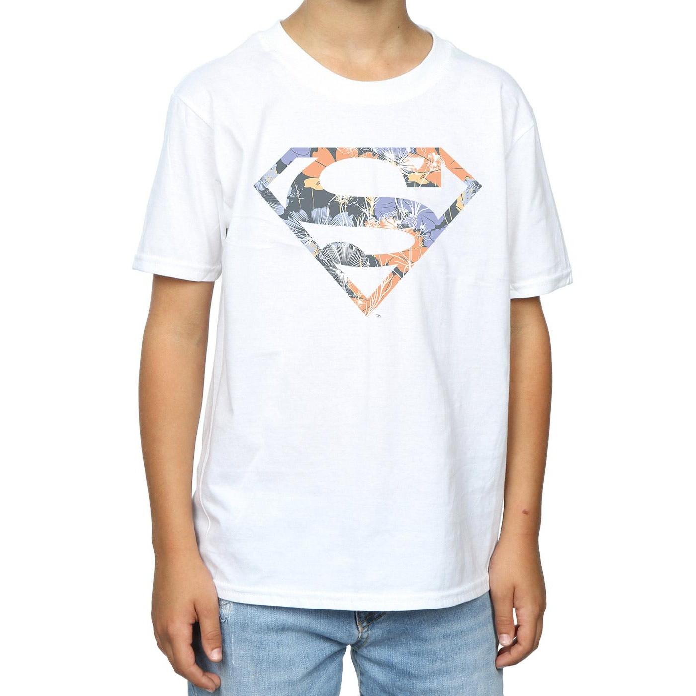 DC COMICS  Tshirt SUPERMAN FLORAL LOGO 