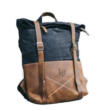 Canvas Rucksack, strapazierfähiger Lederrucksack, moderne 17in Laptop-Tasche, ästhetische große