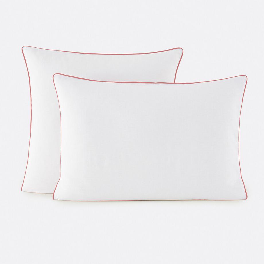 Taie d'oreiller unie en coton