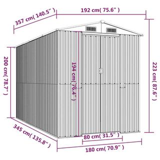 VidaXL Abri de jardin acier  