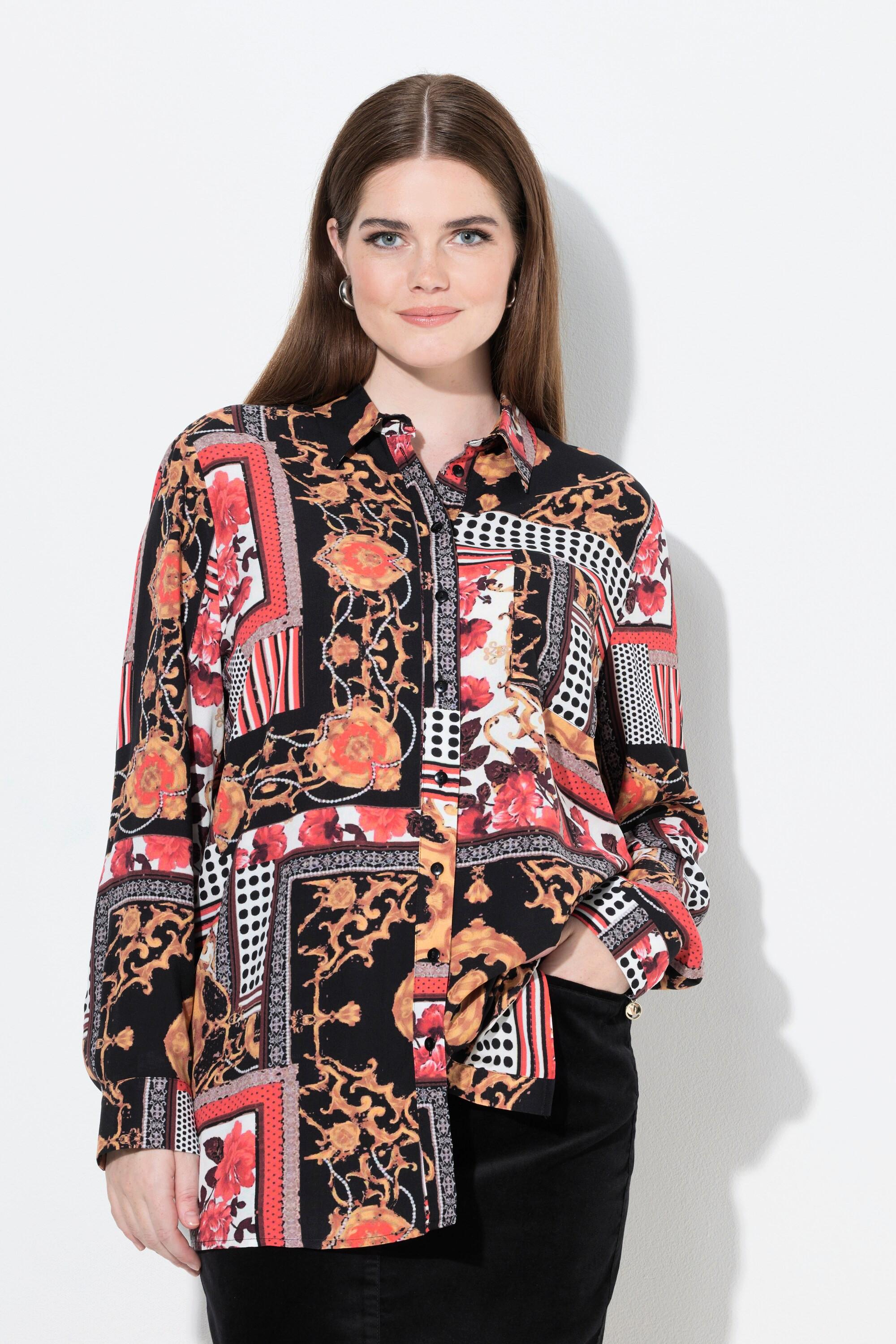 Ulla Popken Camicia con Design Stile Country Regular Fit  